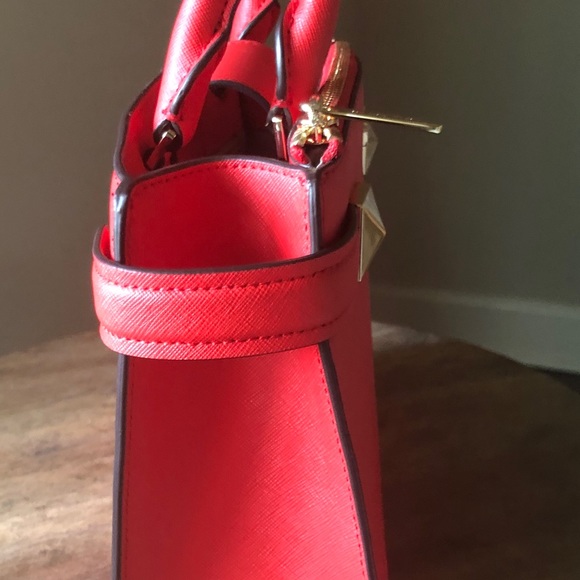 NWT Michael Kors red crossbody satchel purse - Picture 7 of 12